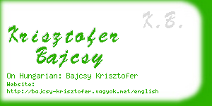 krisztofer bajcsy business card
